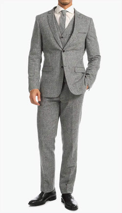 Vintage Tweed 3 Piece Suit Grey