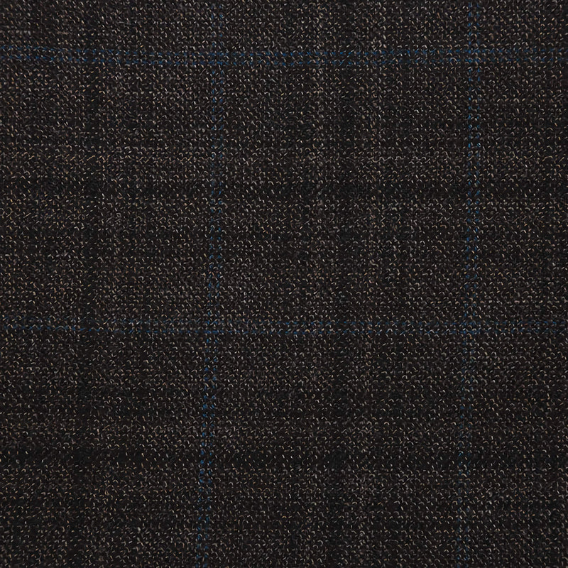 Wool Blend Regular Fit Checked Blazer in Brown - Suits99