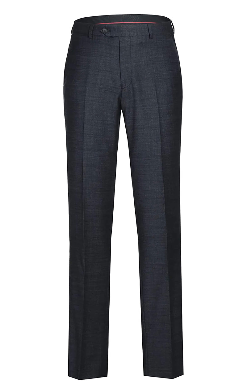 Wool Blend Slim Fit Suit 2 Piece Suit 2 Button in Charcoal - Suits99