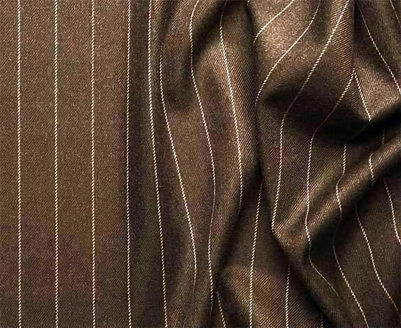 Rockefeller Collection - Double Breasted Stripe Suit Brown Regular Fit 2 Piece - Suits99