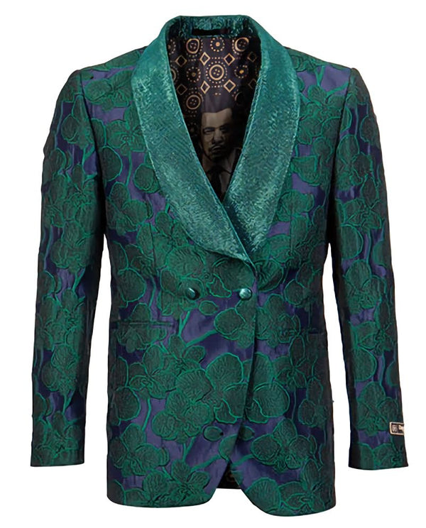 Green Slim Fit Dinner Jacket Double Breasted Blazer