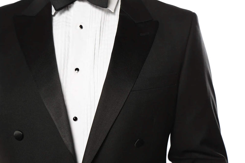 Classic Full Dress Tuxedo Tails 2 Piece Regular Fit In Black - Suits99