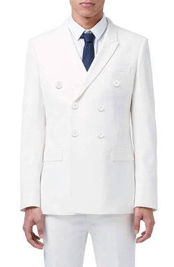 Ram Collection - Double Breasted Suit 2 Piece Regular Fit in White