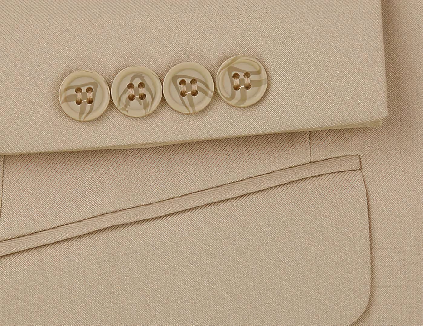 Classic 2 Piece Suit 2 Buttons Regular Fit In Beige - Suits99