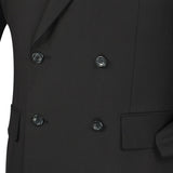 Ram Collection - Double Breasted Suit 2 Piece Regular Fit in Black