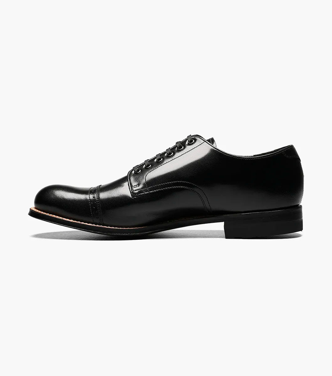 Madison Cap Toe Oxford Black - Suits99