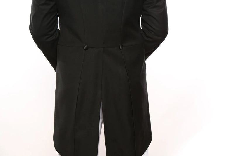 Classic Full Dress Tuxedo Tails 2 Piece Regular Fit In Black