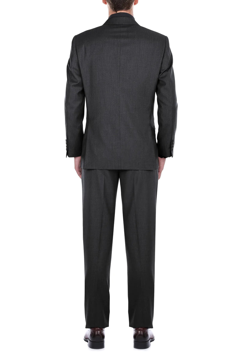Classic 2 Piece Suit 2 Buttons Regular Fit In Charcoal Gray