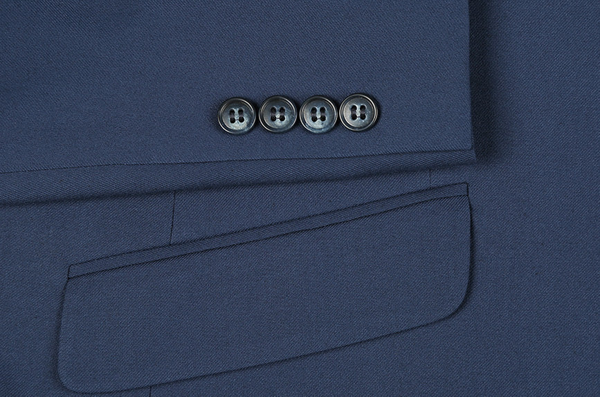 Performance Stretch Suit 2 Piece Slim Fit in Blue - Suits99