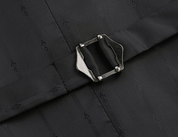 Vanderbilt Collection - Classic Dress Vest 5 Buttons Regular Fit In Charcoal - Suits99