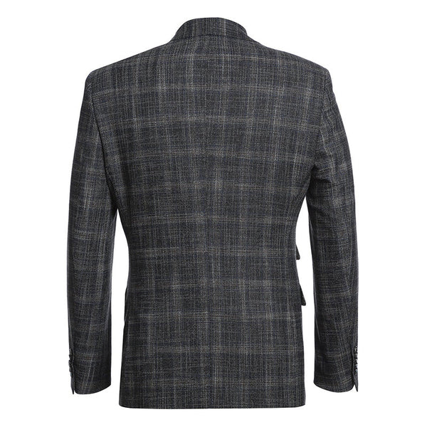 Buy Online Windowpane Suits - Men's Navy Blue Windowpane Suit – Suits99