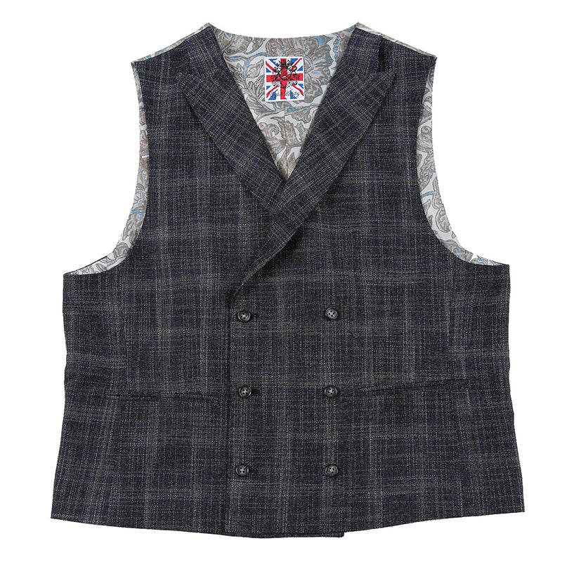 English Laundry 3-Piece Black Check Slim Fit Suit - Suits99