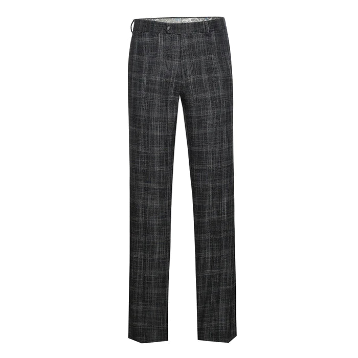 English Laundry 3-Piece Black Check Slim Fit Suit - Suits99