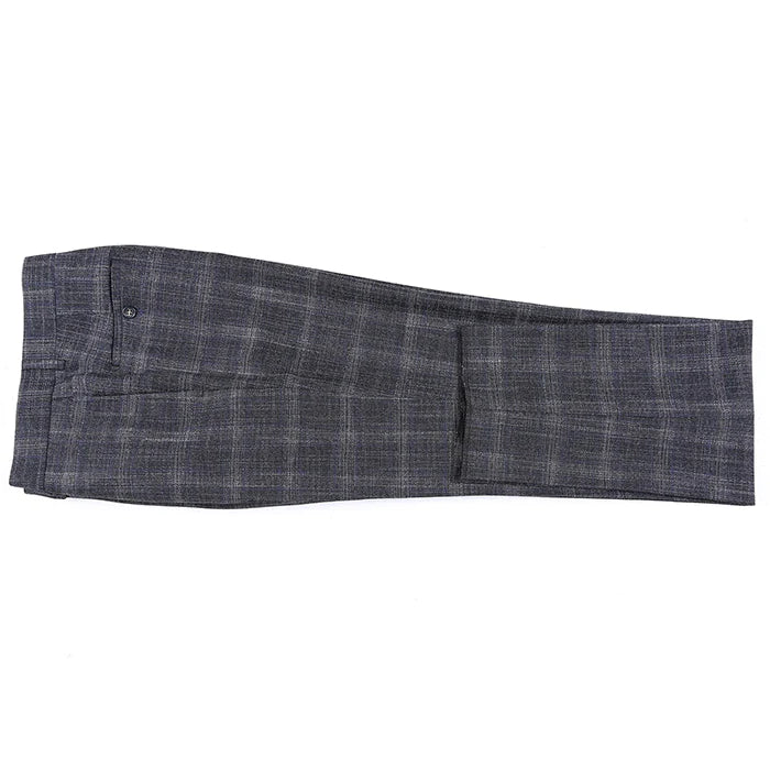 English Laundry 3-Piece Black Check Slim Fit Suit - Suits99