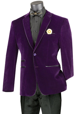 Purple velvet Slim Fit  Blazer