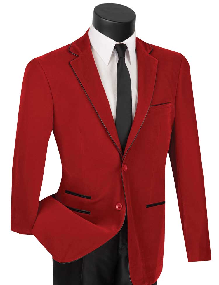 Red velvet Slim Fit  Blazer