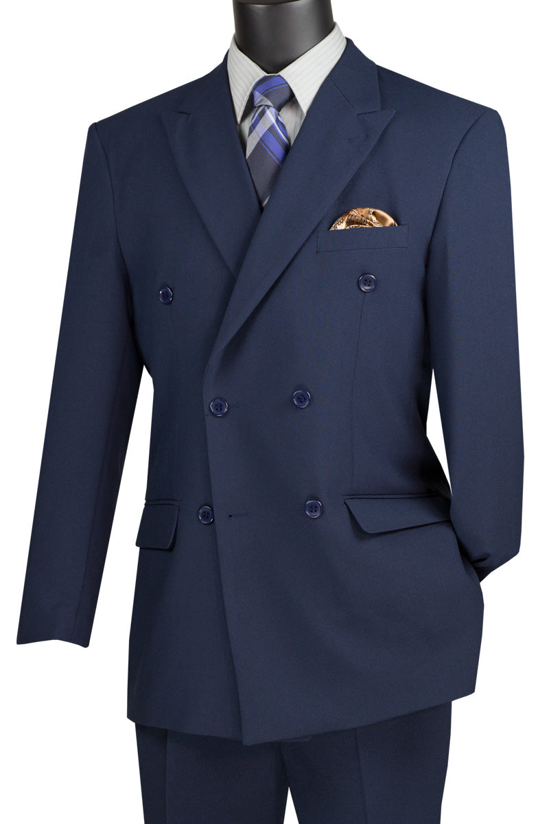Ram Collection - Double Breasted Suit 2 Piece Regular Fit in Navy