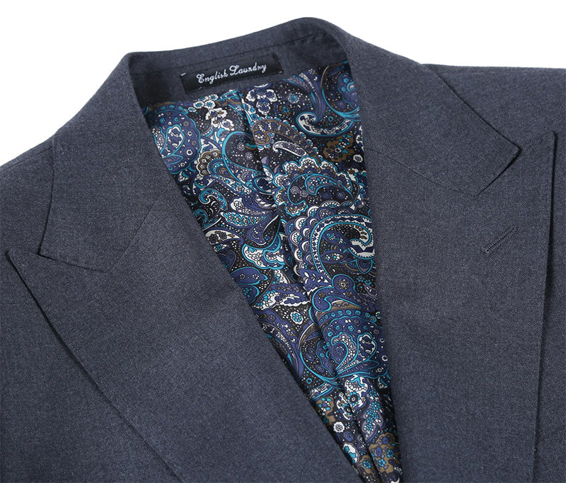 English Laundry Wool & Cashmere Slim Fit 2 Piece Suit in Charcoal - Suits99