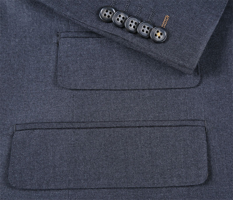 English Laundry Wool & Cashmere Slim Fit 2 Piece Suit in Charcoal - Suits99
