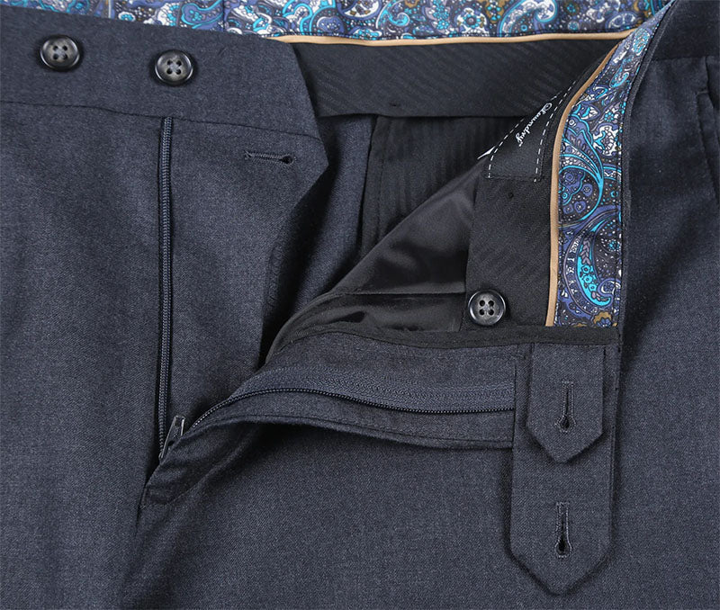 English Laundry Wool & Cashmere Slim Fit 2 Piece Suit in Charcoal - Suits99