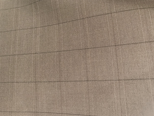 Pommy Collection - Men's Glen Plaid Dress Suit 2 Piece Regular Fit in Tan - Suits99