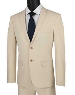 Beige Ultra Slim Fit Suit 2 Buttons 2 Piece