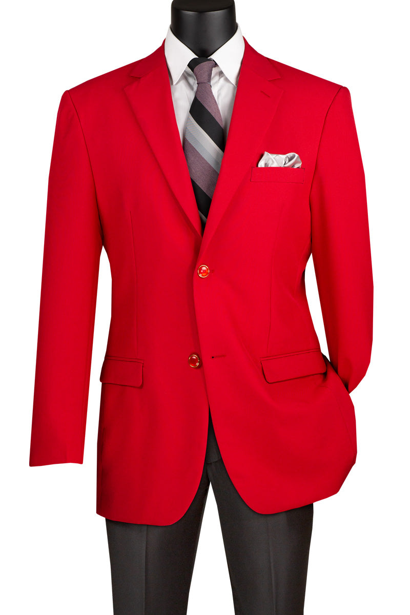 Men's Red Regular Fit Everyday Blazer - Suits99