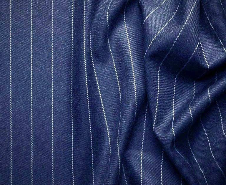 Blue Regular Fit 3 Piece Suit 2 Button Gangster Stripe - Suits99