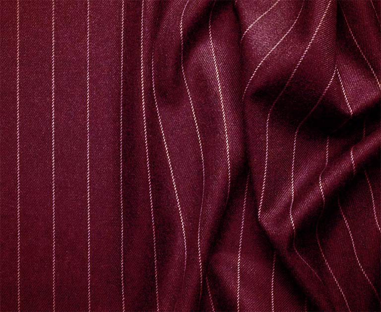 Burgundy Regular Fit 3 Piece Suit 2 Button Gangster Stripe